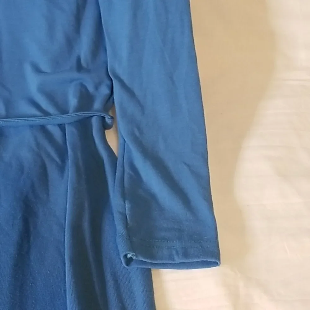 Cornflower‎ Blue Double Pocket Bathrobe